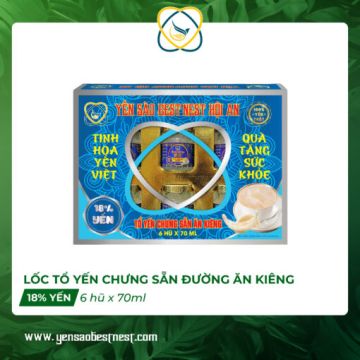 Lốc 6 hũ Tổ yến chưng sẵn BESTNEST HỘI AN 18% Ăn Kiêng (kèm túi)